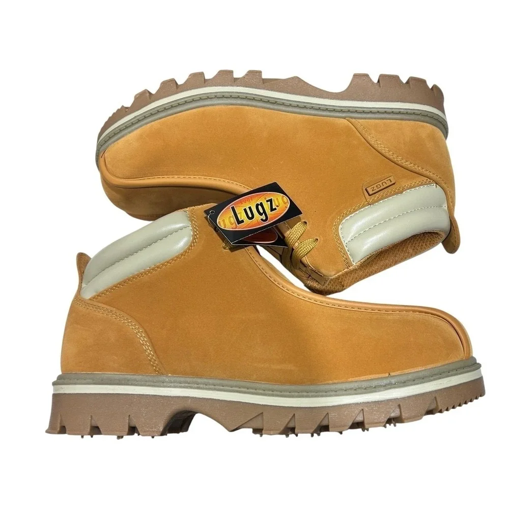 Lugz Pathway Golden Wheat Cream Gum Moc Toe Boots Mens workwear utility